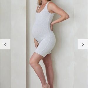 Women's Gray Maternity Bodysuit